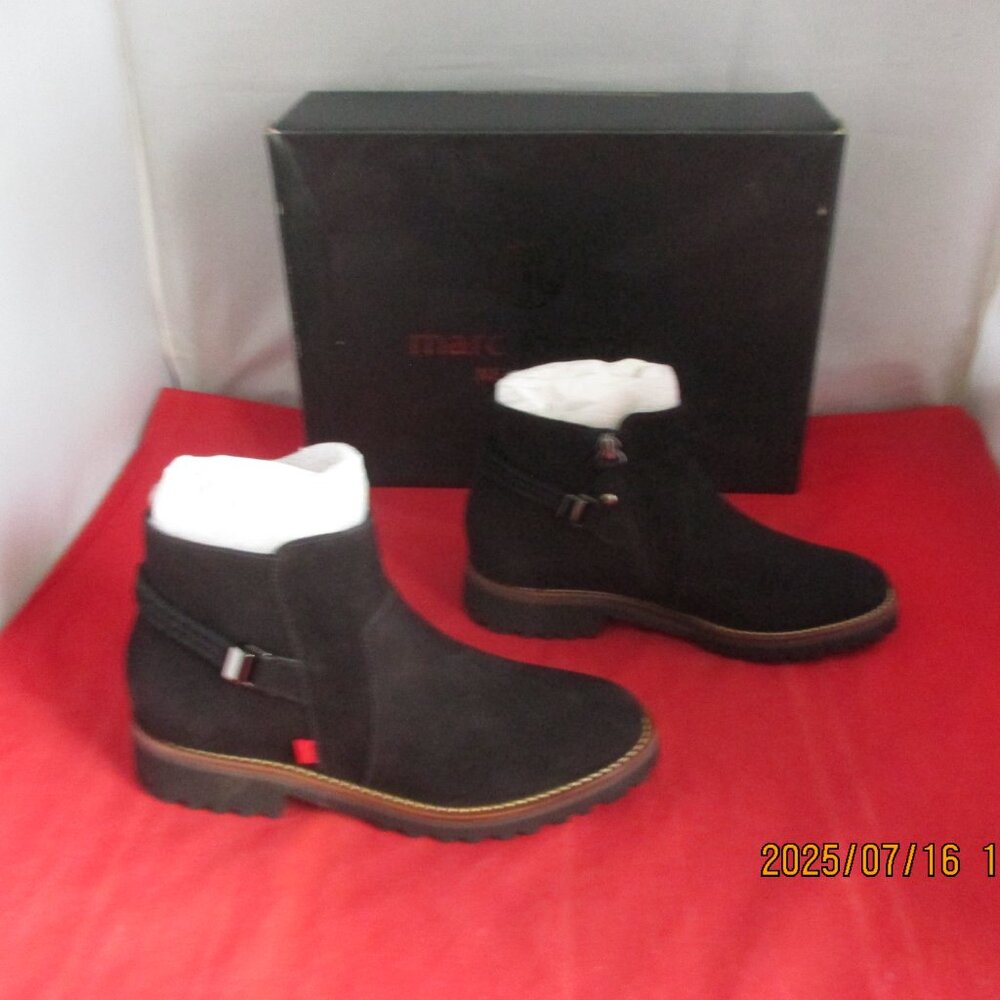 MARC JOSEPH Columbus CR Lugged Sole Ankle Boots $225 - US Size 5 - Black - 1260